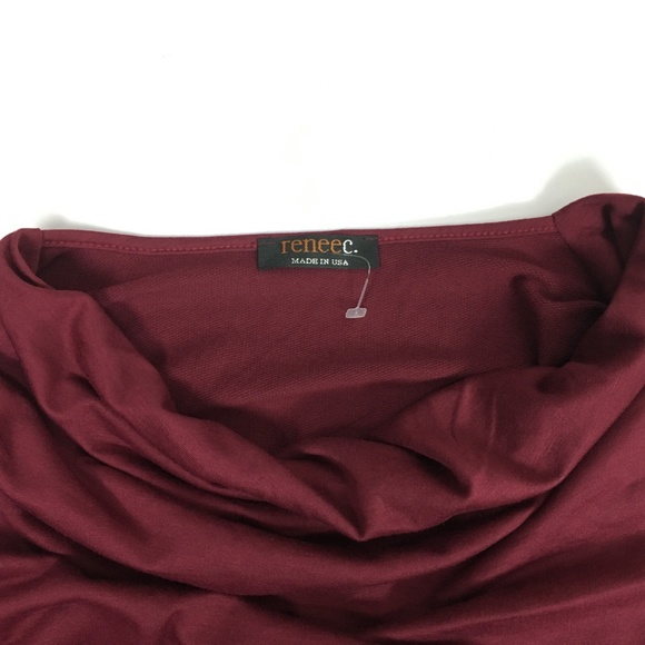 Renee C. Long Sleeve BodyCon Maroon Dress Large - Picture 6 of 7